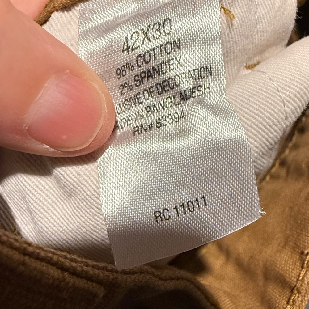 Ridgecut Toughwear Khaki Work Pants mens 42x30 brown stretch comfort - Picture 9 of 10